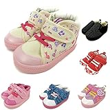 (ピンク/14cm)ベビー シューズ 男の子 女の子 プリント 総柄 ベルクロ 男児 女児 【ノーブランド品】