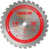 Oshlun SBR-140030 14-Inch 30 Tooth FTG Saw Blade with 1-Inch Arbor (7/8-Inch and 20mm Bushings) for 