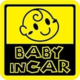 Sticker Shop Haru ＢＡＢＹ IN CAR マグネット おすましっ子角型 イエロー