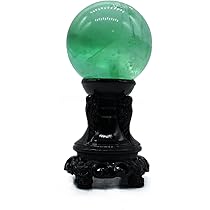Amazon | [POWERTONE] 天然蛍石玉直径約46-50mm 重さ約176-210g台座 