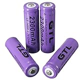 4pcs GTL 3.7 V 2300 mAh 14500充電式Li - Ionバッテリー