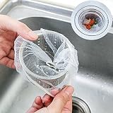 100ピースSink Strainerバッグ、使い捨てメッシュDrainフィルタRubbishバッグforキッチンとバスルームシンク