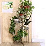 プラントラック/鉄のディスクディスプレイスタンド/マルチ階建ての屋内屋外花のフレーム/バルコニー装飾金属フレーム (色 : B)
