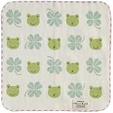 シンジカトウ ひだまり暮らしの和タオル タオルチーフ かえるとよつば SKTC014-23