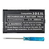 OSTENT バッテリーパック 2500mAh 3.7V 充電式 リチウムイオン ツールキット付き 任天堂 3DS LL/XL用