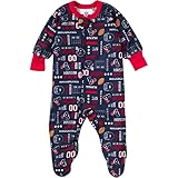 NFL Houston Texans全面プリント毛布スリーパー、0 – 6ヶ月、ネイビー/レッド