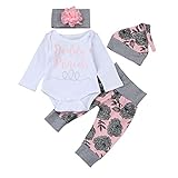 (プタス)Putars ベビー服 子供服 ロンパース 上下セット 女の子 長袖 DADDYS PRINCESS 花柄 帽子付き 可愛い 秋 冬 新生児 歩行服 出産お祝い 記念日 プレゼント 0-18