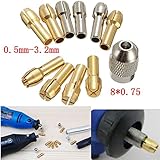 10個入り0.5 – 3.2 MM 4.3 MMシャンクメタルドリルチャックコレットビットロータリーツールwith Screw