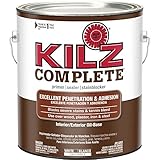 Kilz Complete high-adhesion and penetration内部/外部油性プライマー/シーラー、ホワイト、1-gallon