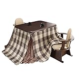 人感・高さ調節 ダイニングこたつ アコード 105x80cm [■]こたつ+布団・しじら織り+肘付回転椅子2脚セット