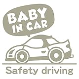 imoninn BABY in car ステッカー　【シンプル版】　No.49　スポーツカー　（グレー色）
