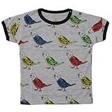Mademoiselle papillon ベビー キッズ セキセイインコ 半袖Tシャツ 【ミスティグレー:90】