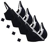 iLoveSIA (アイラブシア) マタニティ ブラジャー クロスオープン ノンワイヤー ブラカップ付 4枚セット 紺 L「XL実物サイズタグ」