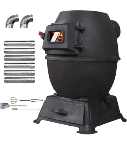 Amazon.co.jp: Futlfos 薪ストーブ 暖炉 室内調理用ストーブ 鋳鉄製薪