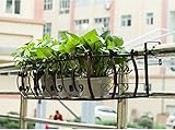 ヨーロッパの錬鉄製の手すりの窓の敷居バルコニー手すりの花壇 (色 : B)