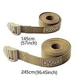 DYZD 荷締ベルト 固定バンド 固定ベルト バックル 2本セット ブラウン Lサイズ245cm Mサイズ145cm 幅2.5cm
