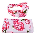 Baosity ブランケット　ヘッドバンド　花柄　ベビー　スワール　フォトブランケット