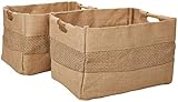 JoJo Maman Bebe Jute Storage Baskets, Shelf, 2 Count by JoJo Maman Bebe [並行輸入品]