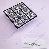 Dagly（TM）サイズ38 * 38ミリメートルの正方形型結晶の引き出しは、光沢のある光沢のある家具子供たちはキッチンキャビネットハンドルノブ引っ張ります