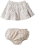 Burt's Bees Baby Baby Girls' Striped Skirt w/ Diaper Cover (Baby) - Sand - 6-9 Months [並行輸入品]