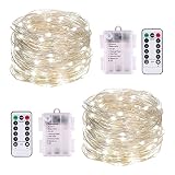 バッテリーPowered文字列ライト、relohas 16.5 Ft 50 Led銅ワイヤ文字列防水クリスマスライト8モードアウトドアSolar Poweredフェアリーライトホーム、庭、パティオ、パ
