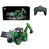 ラジコンブルドーザー&ショベル一体型 RC 新型 ラジコンショベル ラジコンブルドーザー 2.4GHz無線 9CH 1：14 LEDライト、音声搭載 トラック建設車両 エンジニア車両 人気 男の子 おもちゃ 子供 贈り物 誕生日 クリスマス プレゼント 砂浜、砂場用