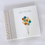 Baby's First Book in Turquoise Balloons Cover Option by Rag and Bone Bindery