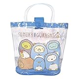 三洋 ビーチバッグ すみっコぐらし 4985496025361 プール、海、川など海辺で使える 水色 奥行2×高さ27.5×幅33.6cm 水着などをしまえる内袋付