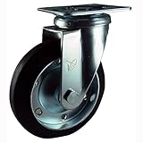 ナンシン 産業用キャスター ゴム(ベアリング入り) 150mm STC-150 CBC