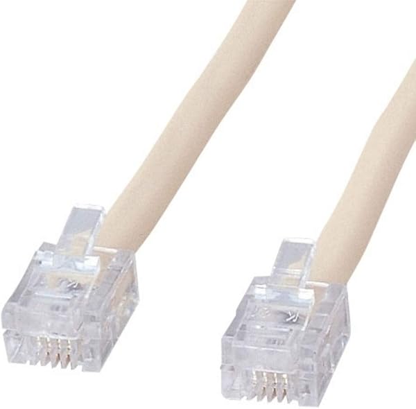 サンワサプライ シールド付ツイストモジュラーケーブル アイボリー 7m TEL-ST-7N2 - 1
