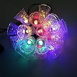 DoubleTop イルミネーション ライト LED ガーデンライト 20LED ソーラー充電式 結婚式 クリスマス 電飾 ベル 鈴 屋外 防水防雨 光センサー内蔵 電池式 （彩色）