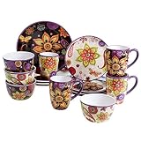 Certified International Corp 89079 Coloratura食器セット、マルチカラー