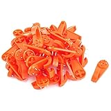 50個オレンジプラスチック製のハードウォール額縁ネイルフックハンガー