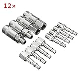 ILS - 12 pieces 1/4inch Male/Female BSP Adapter Air Compressed Quick Coupling Hose