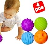 Aimeio 4個/セット赤ちゃんHandキャッチマッサージボールwithサウンドエフェクト子供の子の早期教育玩具ギフト