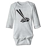 Sasa85 寿司 日本料理 おいしい 伝統料理 イラスト 長袖ボディースーツ ベビー服 おくるみ 赤ちゃん かわいい グレー 6 M