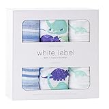 エイデンアンドアネイ おくるみ 3枚セット ホワイトラベル White label swaddle ブランケット (04/jurassic(WL2003)) aden+anais [並行輸入品]