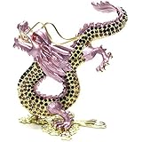 願い龍 龍 紫龍 金龍 置物 ラインストーン装飾 五本爪龍 皇帝龍 雲上龍 竜 辰 風水グッズ 風水アイテム 開運グッズ