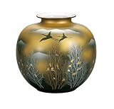 マルサン宮本 九谷焼 花器 7号花瓶 金雲木立 AP3-1045