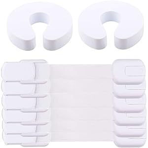 ベビーガード【チャイルドロック*6本+ドアストッパー*2枚 セット】子供 安全 ロック 取付簡単 引き出しロック 赤ちゃ…