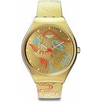 未使用【swatch】Diaphone Chrono ホワイト×ゴールド Amazon | [Swatch] 腕時計 ドラゴン ゴールド SYXZ104 イエロー