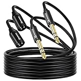 ANNNWZZDマイクケーブル、XLR ケーブル ギター、ラウドスピーカーとスタジオ・ミキサー用2M，2Pack