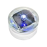 JUST style ソーラーLEDガーデンライト 自動充電 自動点灯 防水 ブルー1個 点滅タイプ