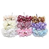 Decora 3.5 CM 9色混合人工ファブリック花嫁花12 Bunch in One Package