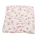 Baosity かわいい　パターン　デザイン　ベビー　ラップ　柔らかい　毛布　バスタオル　毛布　120x120cm　超吸収性　全4種選べる　 - フラミンゴ