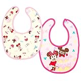 ミニーマウス 2枚セットスタイ (よだれかけ/ベビーエプロン) ピンク ディズニー ベビー用品