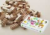 木を削り出して作られたブロックMOKULOCK（モクロック）もくロック 60ピースセット　KODOMO