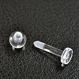 アクリル製 ラブレット14G16mm透明ピアスシークレットピアス