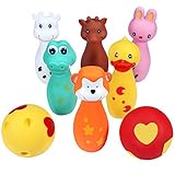 Svance Bowling Toy Set Cute Animal Friends Bowling Game for Kids Toddlers Preschoolers [並行輸入品]