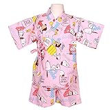 (スヌーピー) SNOOPY 子供用キャラクター柄甚平 9411 110cm Bピンク